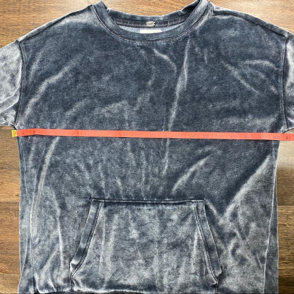 Cupio gray velour velvet sweatshirt sweater Sz m - Picture 11 of 13